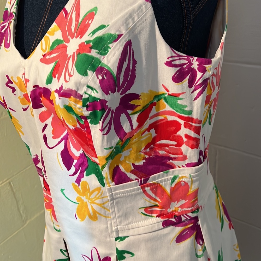 Floral Sleeveless Dress - Multicolor